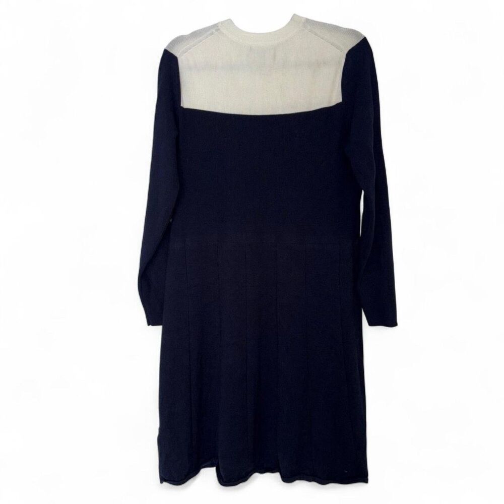 Tommy Hilfiger Navy & Cream Contrast Knit Sweater Dress size XL - Picture 5 of 9